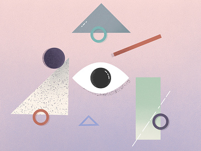 The EYE brushed eye illustration pastels shapes texture