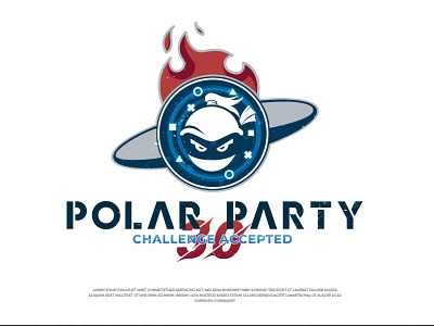 Polar Party 30 Challenge Accepted Logo Design