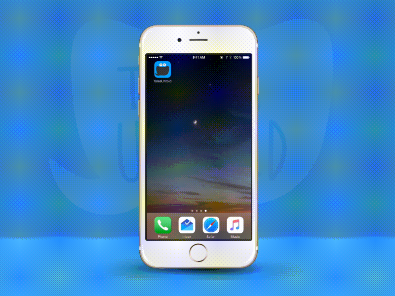 Tales Untold: Intro animation app design transition ux