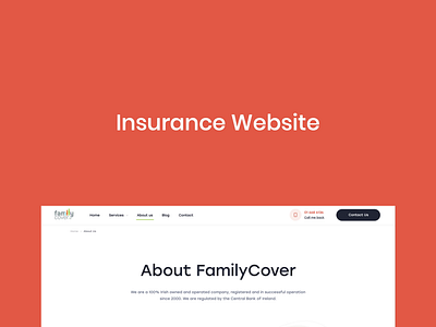 ✺ Family Cover – Insurance Website Design about calm children concept cozy expert family friendly grid insurance kids minimal sweet ui website wellbeing