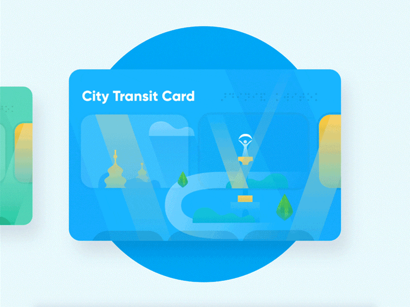 Inside & Out - Kyiv transit card animation bank card clean colorful concept finance illustration interaction money payment virtual