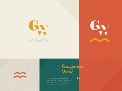 Gorgeous Wave rebranding abstract branding geometric icon illustration label lettering logo swiss typography