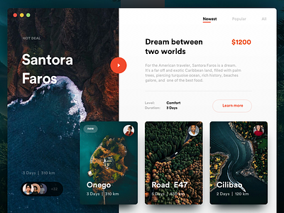 Perfect Journey Shop cards clean ecommerce grid minimal onepage shop social store travel ui ux