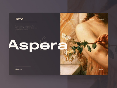 Straé. – Online Museum animation app art clean concept creative design flow font gallery grid interaction layout minimal museum style typography ui ux website