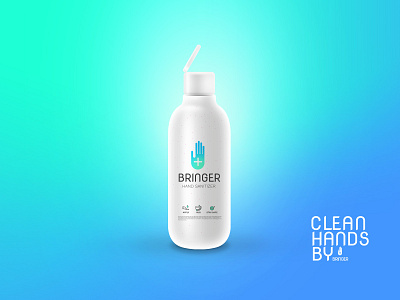 Hand Sanitizer bottle cap bottle design bottle mockup bringer corona coronavirus green blue hand sanitizer package design plus hand safe sanitizer stay home stay safe white design