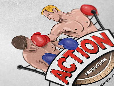 Action Production Logo action production boxing logo punch