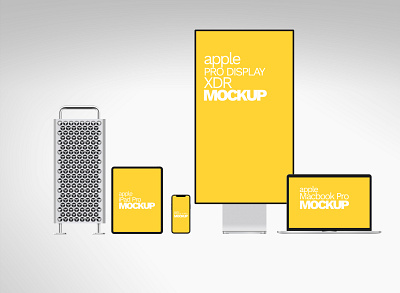 Apple Mac Family apple apple pro display download free freebie ipad pro iphone 11 pro max mac pro macbook pro 16 mockup pro stand