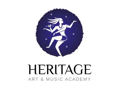 Logo for an art and music academy. creative logo natraja