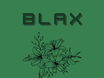 Blax flower branding design icon illustration typography