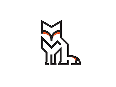 Fox fox identity lines logo mark simple