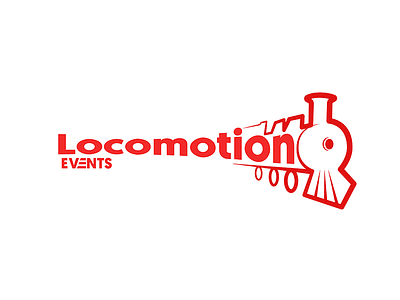 Locomotion Events Logo branding locomotion logo simple train