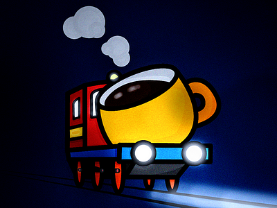 Coffee Train coffee illustration night train