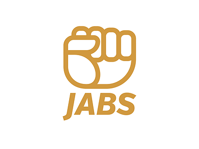 JABS fist gold jab jabs logo strokes