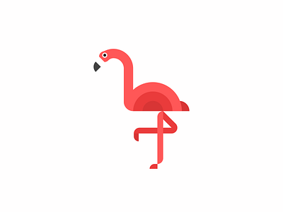 Flamingo flat illustration simple vector