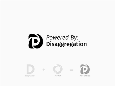 Powered by Disaggregation Badge affinity badge branding by d design designer disagg disaggregation dsm energy flat illustration logo power powered simple utilities utility vector