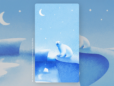 Polar Bear Wallpaper affinity animal animals bear blue cold cute design designer drawing glacier ice illustration lines moon north polar polar bear simple snow