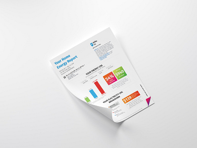 Home Energy Report Mock Up branding design electric electricity electricity report energy energy report flat her home energy report mock mock up paper product product design report report mock utility utility design utility report