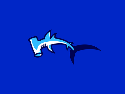 Hammerhead affinity affinity designer animal blue design designer drawing finshes fish flat hammerheads hammerheand illustration lines logo ocean shark sharks simple vector