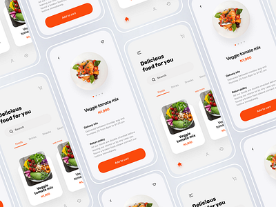 Food Delivery App app branding design ui ux