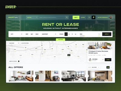 PROFITability — Service for Rent or Lease Housing aggregator airbnb appartments booking desktop filters housing lease light map product design real estate rent research saas search service ui user friendly ux