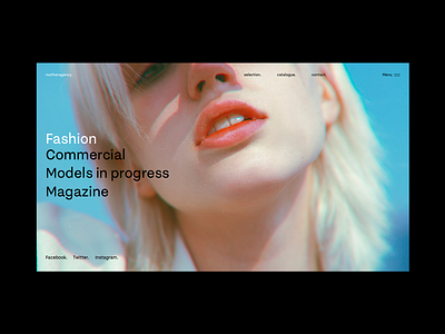 Layout research #2 - homepage agency belgium black fashion homepage interface layout layout design minimal model photographer research typography ui ux