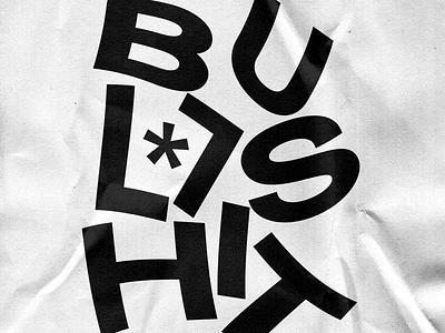 Typo experimentation 1 - Bullshit belgian black branding bullshit stars texture typography white