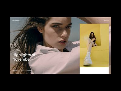 Layout research #4 - cover gallery agency black fashion interface layout model photography portfolio portrait portrait photographer product ui ux