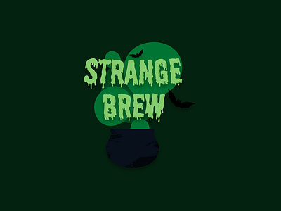 Strange Brew graphic design green halloween illustration poster social media spooky