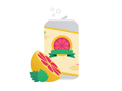 Grapefruit-Hopped Cider adobe art fruit illustration illustrator texture vector