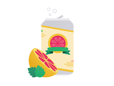 Grapefruit-Hopped Cider adobe art fruit illustration illustrator texture vector