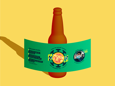 Pandemic Pale Ale beer art beer label design illustrator label vector