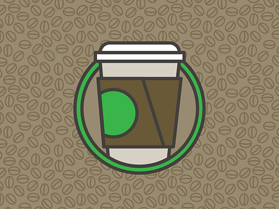 Coffee Icon brown circle coffee icon illustration logo pattern starbucks vector