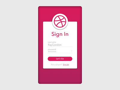 Sign Up Screen 001 100 days of ui dailyui dribbble login pink screen sign in sign up