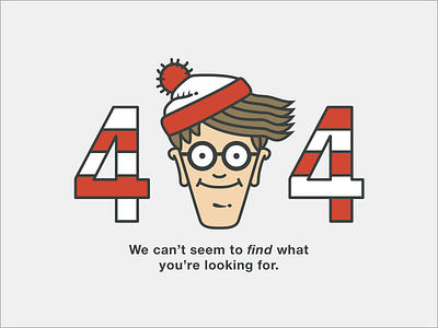 Error Page 008 404 dailyui danny horowitz design error illustration screen stripes vector waldo wheres waldo