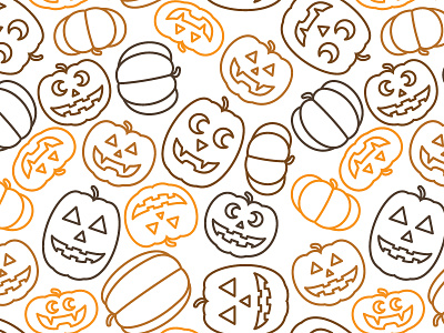 Pumpkin Pattern event fall festive halloween line art pattern poster pumpkin vector