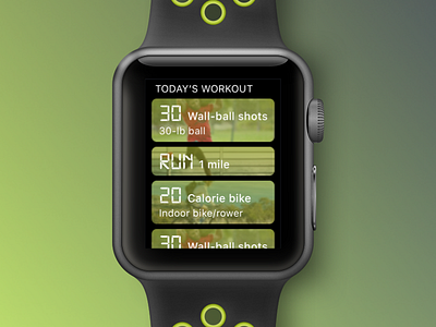 Daily Workout Plan 062 apple watch dailyui design nike ui workout of the day