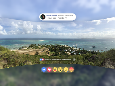 Virtual Reality Panorama Viewer 073 dailyui facebook like panorama puerto rico reactions virtual reality vr