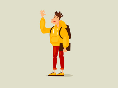 Freelancer cartoon character characterdesign color design designer flat freelancer freelancing illustration illustrator programmer remote work vector