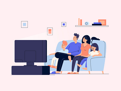 Spend time together character color cozy design flat illustration illustrator vector