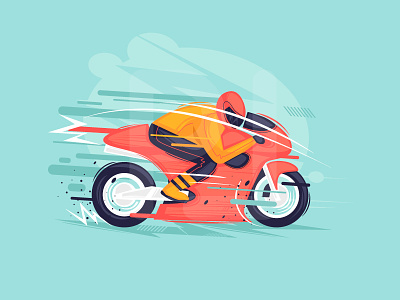 Motor Racing color design draw flat illustration illustrator modern motor racing speed sport