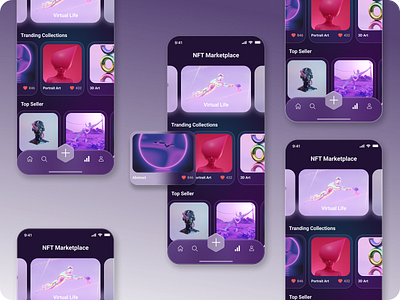 NFT Marketplace app app deisgn app design design market market app marketplace mobile app mobile deisgn modern nft nft app nft marketplace ui ui design uidesign uiux ux