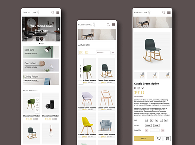 Furniture shop app app design application brown e commerce ecommerce app furniture furniture app design furniture design furniture shop furniture shop design furniture shopping mobile shop shop online ui design ui ux design uiux website