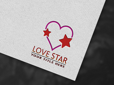 "LOVE STAR" Logo Design 3d artist branding design graphic design illustration logo minimal unique
