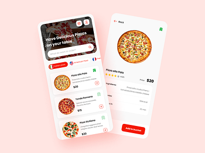 Fast-Food App app design delivery app design fast food food food app home app minimalist pizza app product app ui ui design ux