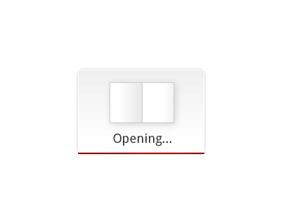 A loading indicator for an iPad app