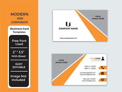 Modern business card design bus business business card business card disign card modern professinal