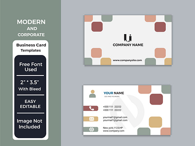 Modern business card desiness