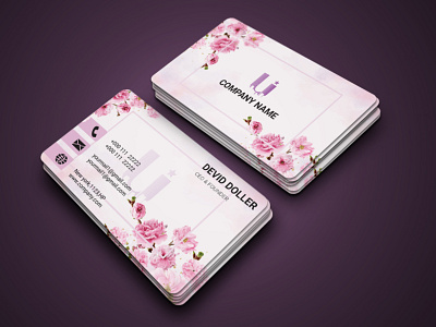 Flower business card design