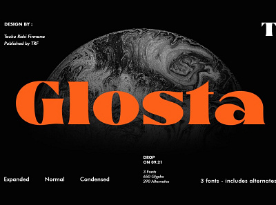 Glosta The Best Fonts branding design icon illustration logo typography vector