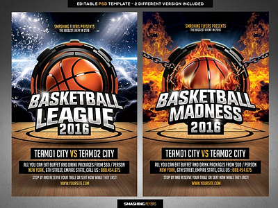 Basketball League Flyer Template